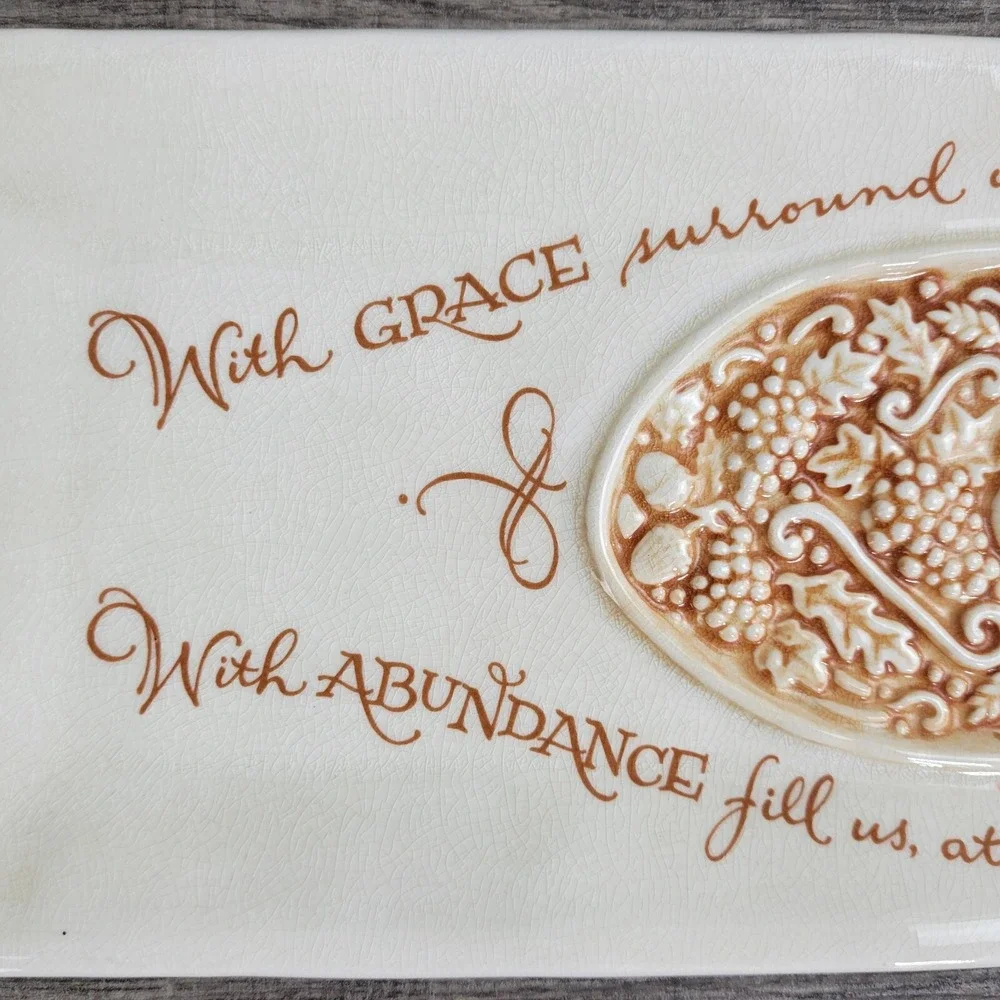 Amscan Home Serving Tray‎ Decorative Fruit Handles Table Decor Centerpiece